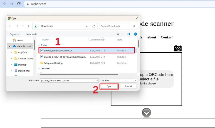 qu&eacute;t m&atilde; qr online tr&ecirc;n m&aacute;y t&iacute;nh bằng webqr