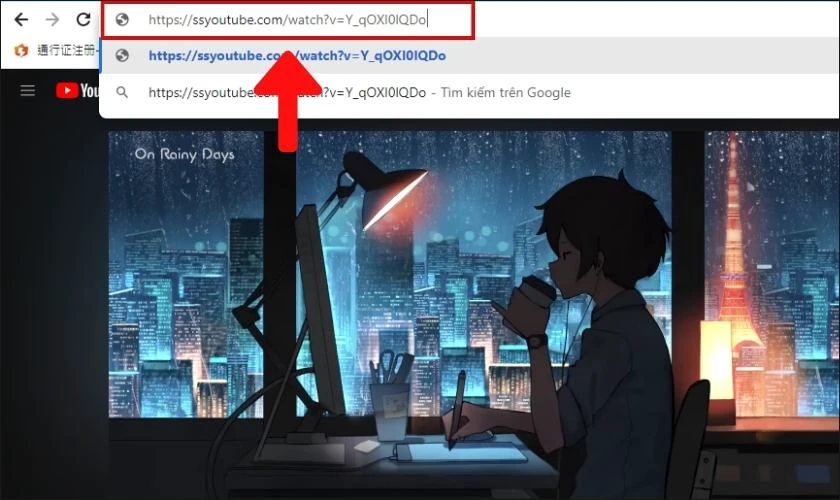 Sao ch&eacute;p đường li&ecirc;n kết của video cần tải về laptop 