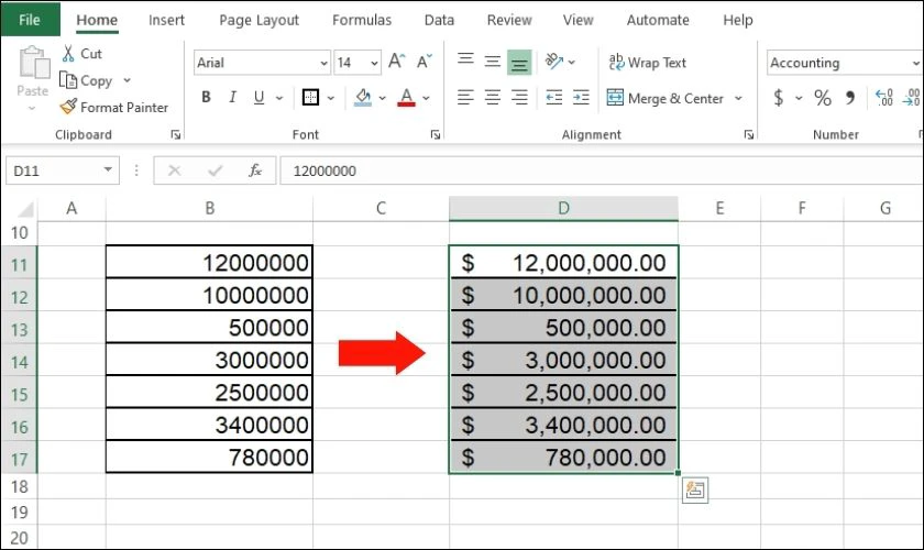 c&aacute;ch định dạng số trong excel 
