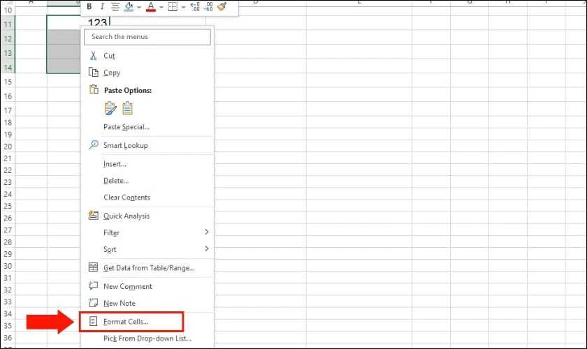định dạng số 0 trong Excel 