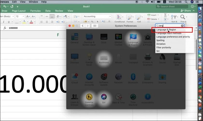 Chuyển dấu phẩy thành dấu chấm trong Excel Macbook trong tíc tắc