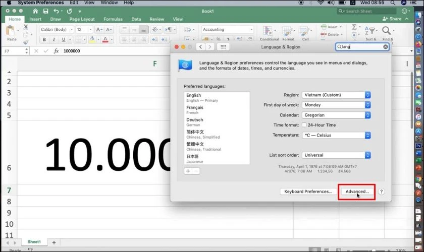 Macbook có sửa được lỗi hiển thị số thập phân trong Excel không