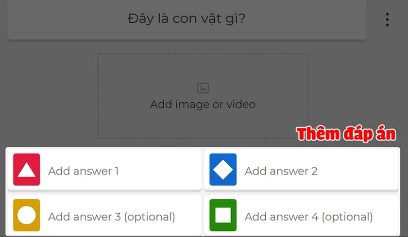 hoàn tất các đáp án cho câu hỏi