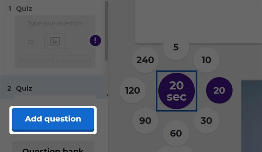 hoàn tất tạo câu hỏi trên kahoot