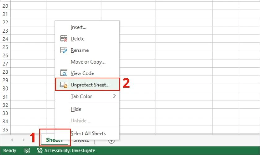 c&aacute;ch mở &ocirc; dữ liệu, c&ocirc;ng thức bị kh&oacute;a trong excel