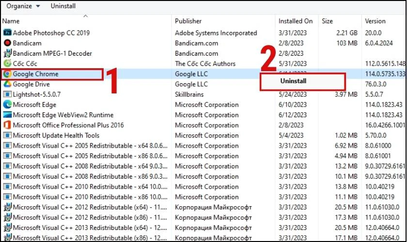 Chọn Uninstall là hoàn tất việc gỡ phần mềm