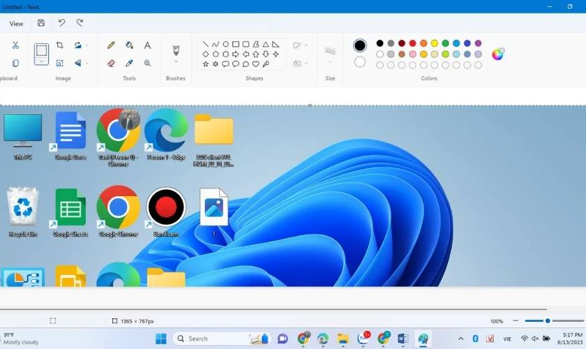 C&aacute;ch kiểm tra m&agrave;n h&igrave;nh bị đốm trắng bằng Paint