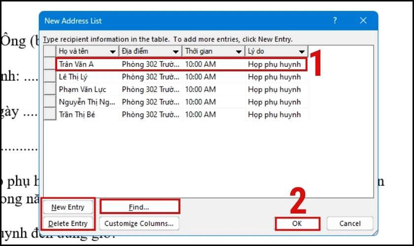 Điền c&aacute;c th&ocirc;ng tin cơ bản của c&aacute;c trường 
