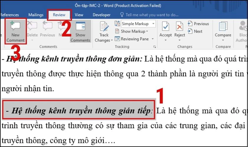 C&aacute;ch tạo b&igrave;nh luận trong Word cho mọi phi&ecirc;n bản 