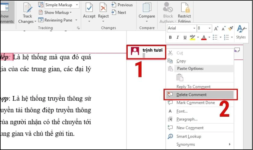 C&aacute;ch delete từng phần comment một c&aacute;ch thủ c&ocirc;ng 