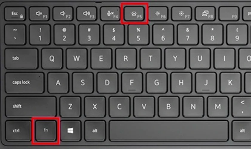 Cách bật đèn bàn phím laptop Dell Latitude, Inspiron win 10