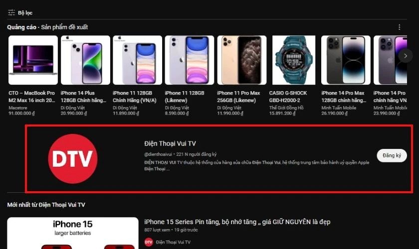 Hướng dẫn c&aacute;ch chặn k&ecirc;nh YouTube tr&ecirc;n laptop 