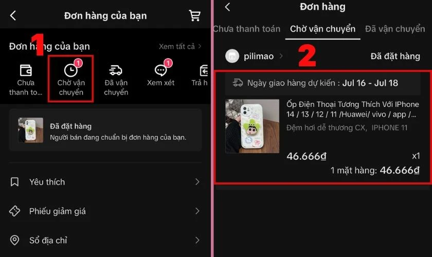 Hướng dẫn hủy đơn h&agrave;ng khi đang chờ vận chuyển