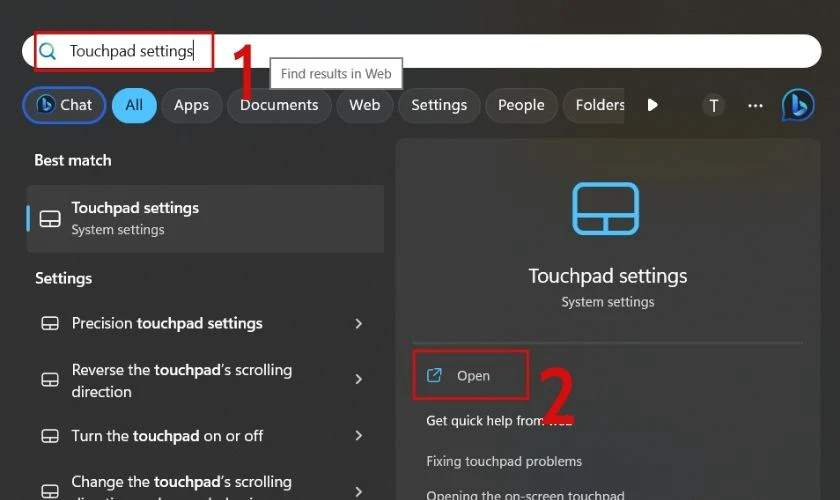 Sửa lỗi chuột bị đơ bằng Touchpad setting