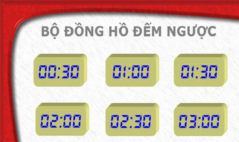 Mẫu đồng hồ đếm ngược trong PowerPoint tự động