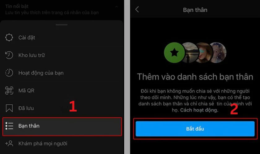 C&aacute;ch tạo danh s&aacute;ch bạn th&acirc;n tr&ecirc;n Instagram