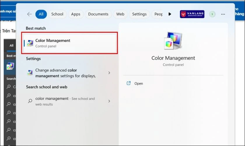 Bạn nhập t&igrave;m kiếm Color Management