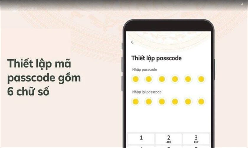 Thiết lập m&atilde; passcode cho t&agrave;i khoản VNeID c&aacute; nh&acirc;n