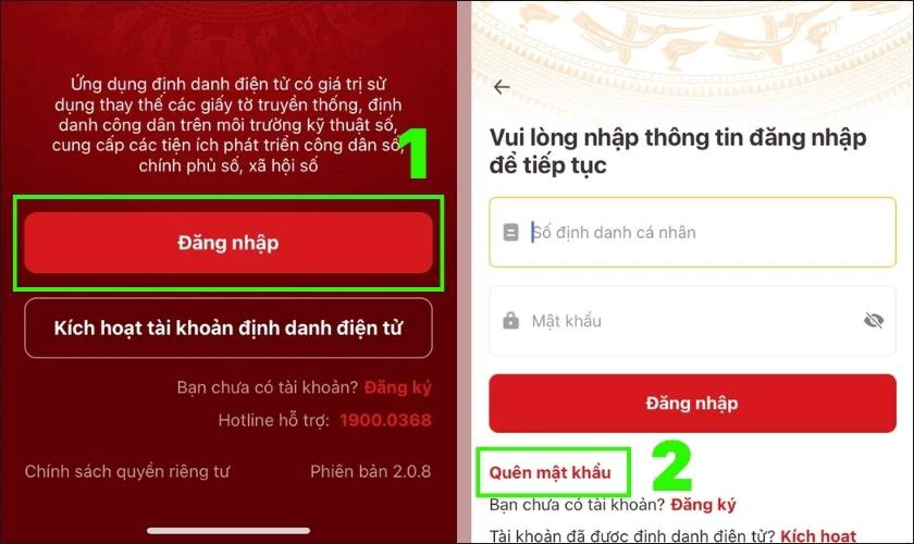 C&aacute;ch lấy lại mật khẩu t&agrave;i khoản VNeID l&agrave; g&igrave;