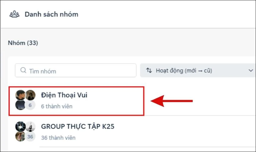 H&atilde;y t&igrave;m v&agrave; chọn v&agrave;o nh&oacute;m m&igrave;nh muốn x&oacute;a