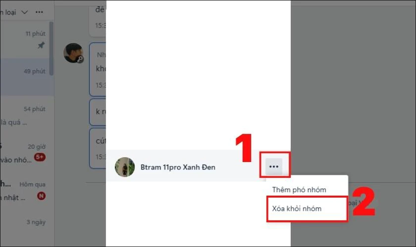 C&aacute;c bước x&oacute;a th&agrave;nh vi&ecirc;n tr&ecirc;n PC