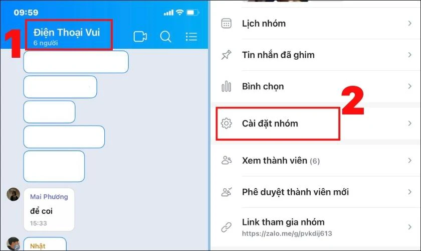 C&aacute;c bước x&oacute;a nh&oacute;m chat Zalo tr&ecirc;n Facebook