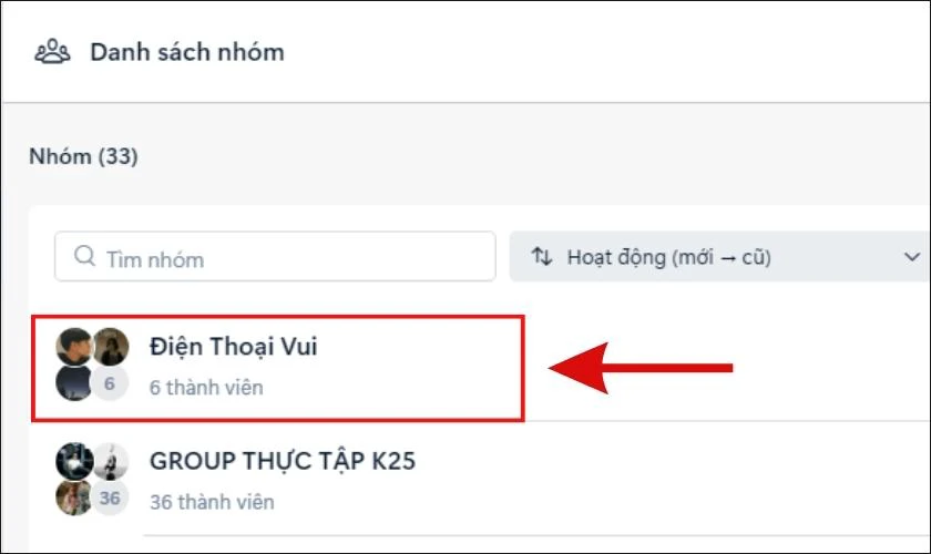 X&oacute;a, giải t&aacute;n nh&oacute;m tr&ecirc;n Zalo bằng PC