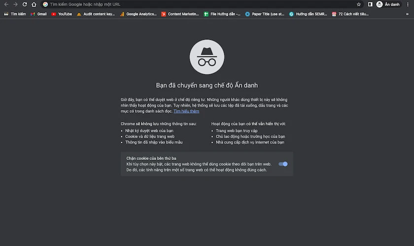 Cách tắt trang web Chrome ẩn danh trên máy tính Windows